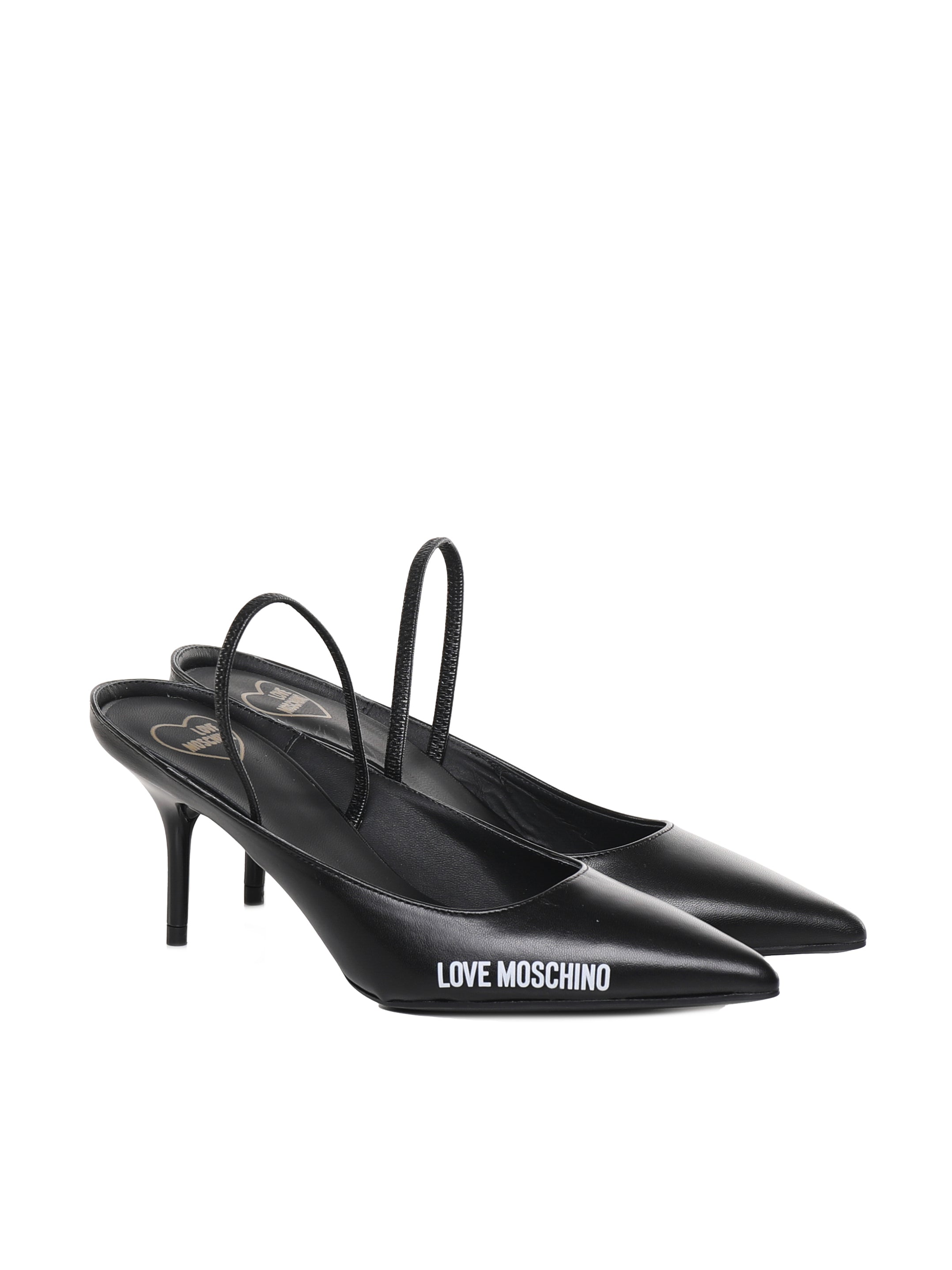 Love Moschino With Heel Black Calfskin