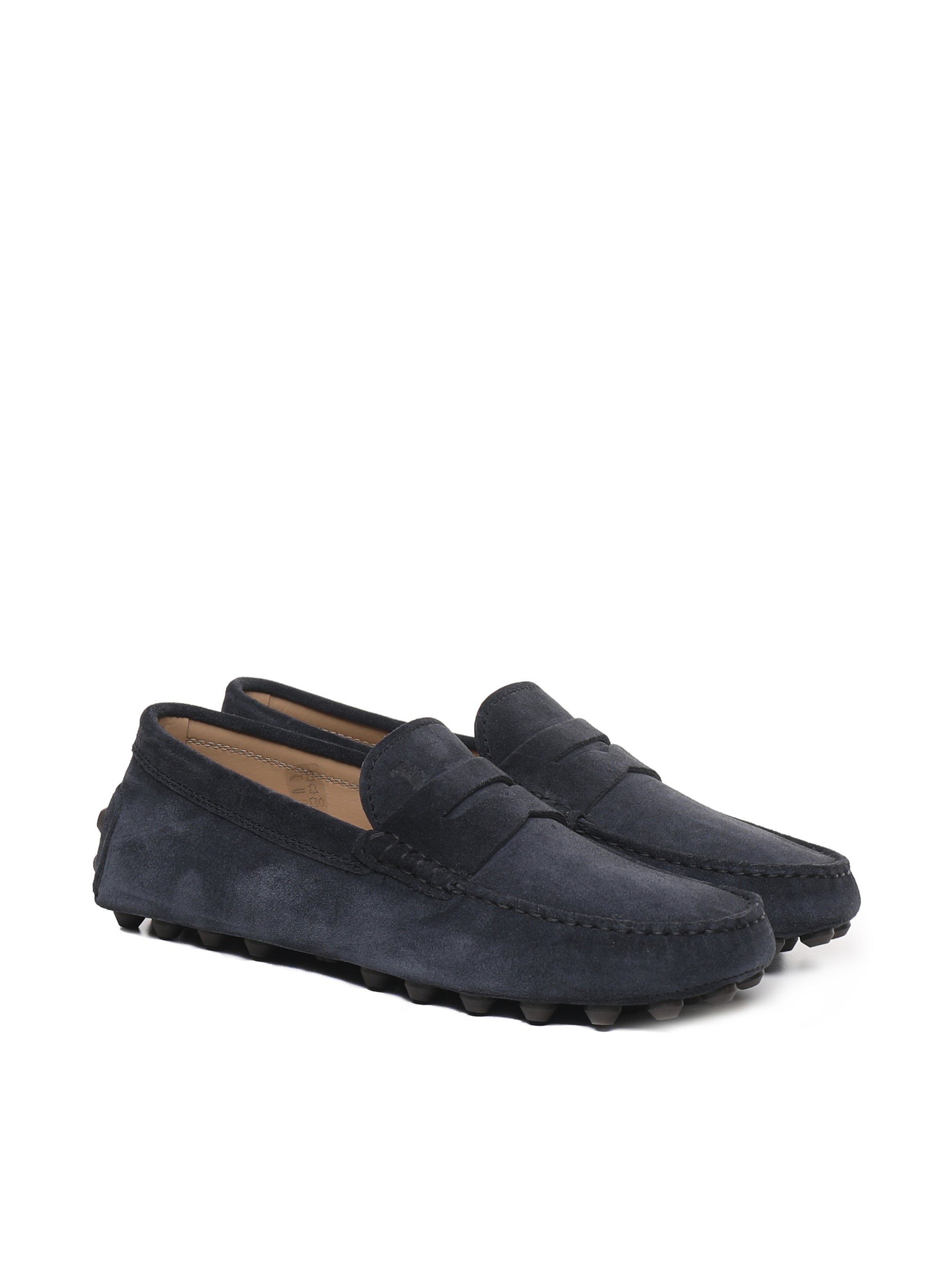 Tods Flat Shoes Blue Suede