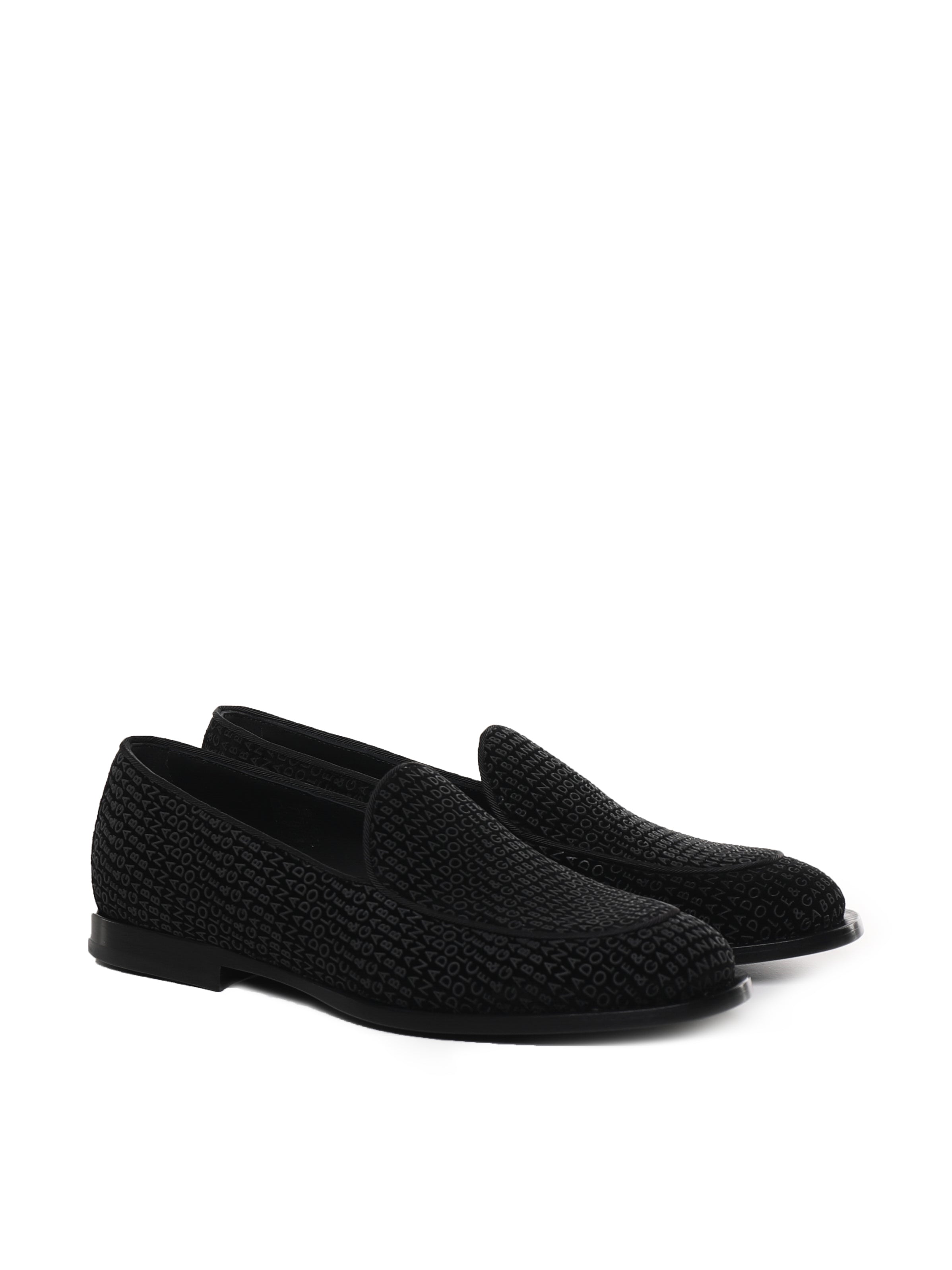 Dolce & Gabbana Flat Shoes Black Velvet