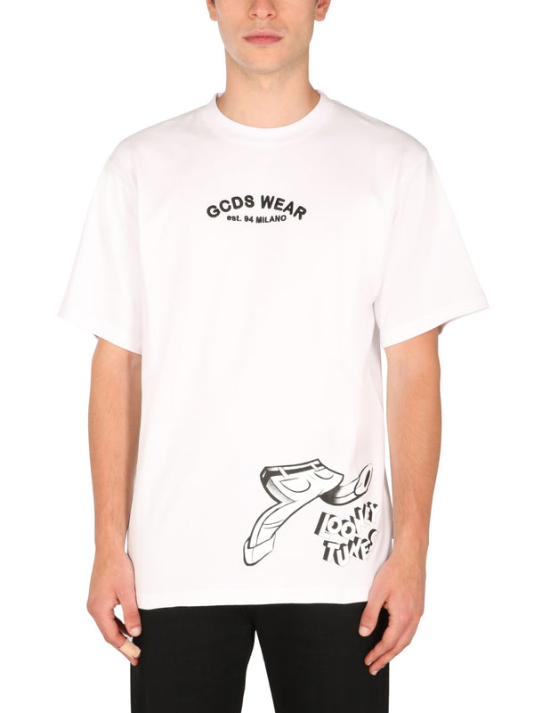 Looney Tunes Print T-Shirt White Cotton T-shirts