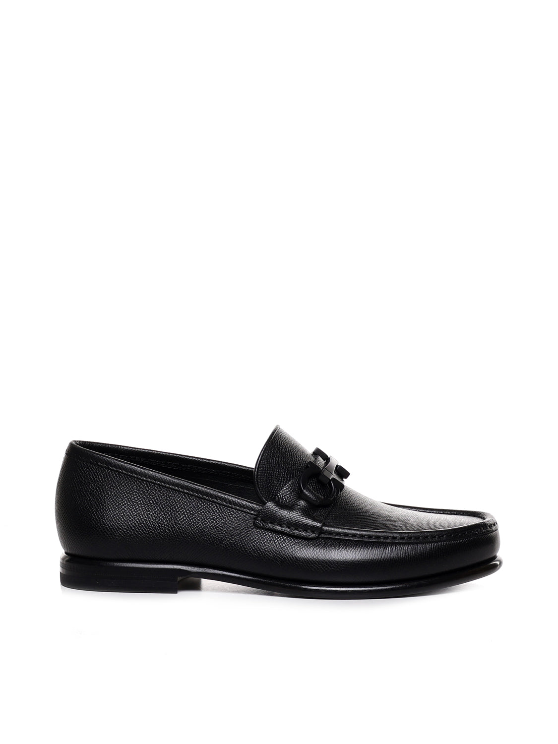 Ferragamo Flat Shoes Black Calfskin