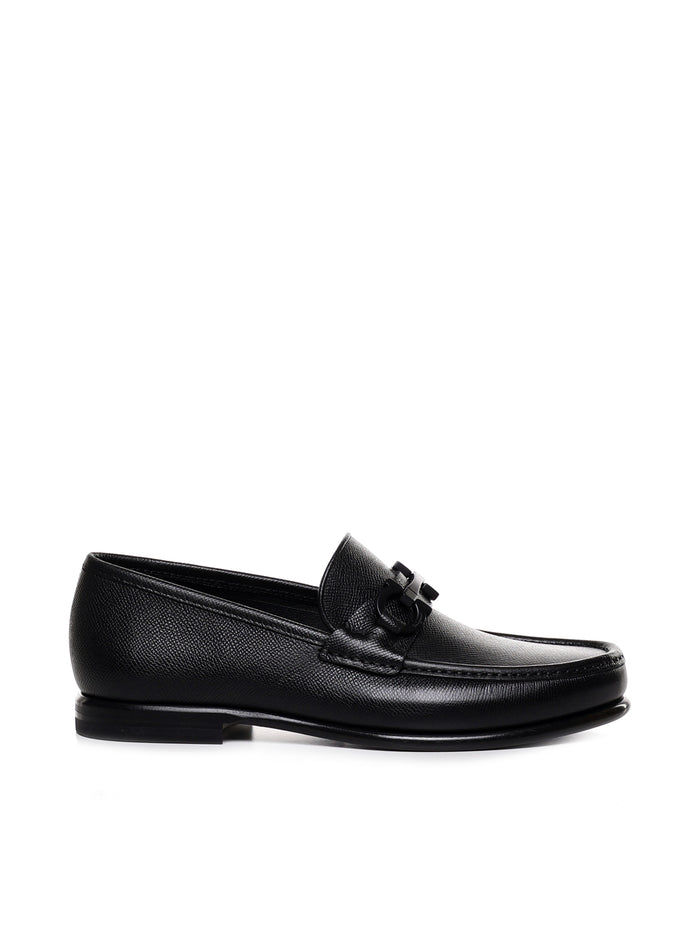 Ferragamo Flat Shoes Black Calfskin