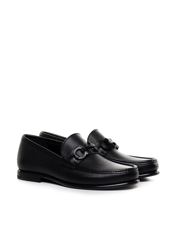 Ferragamo Flat Shoes Black Calfskin