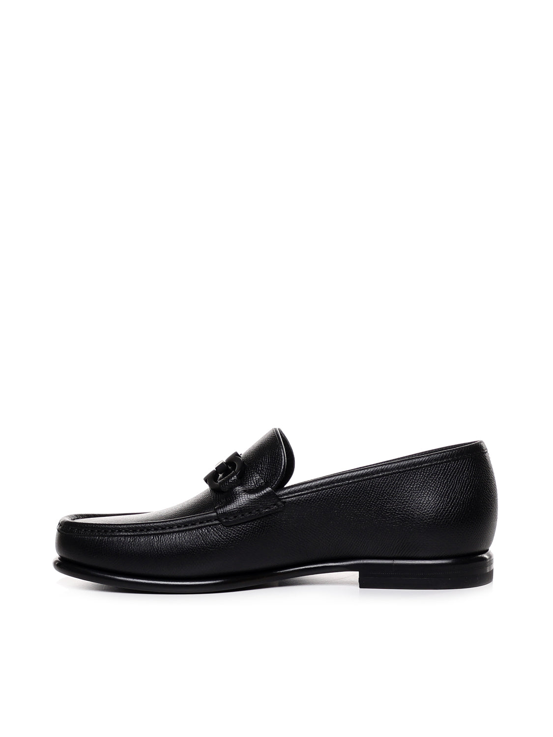 Ferragamo Flat Shoes Black Calfskin