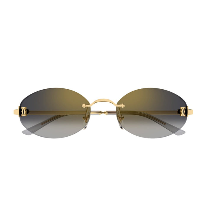 Cartier Ct0592s C De Gold / Grey Metallo Sunglasses
