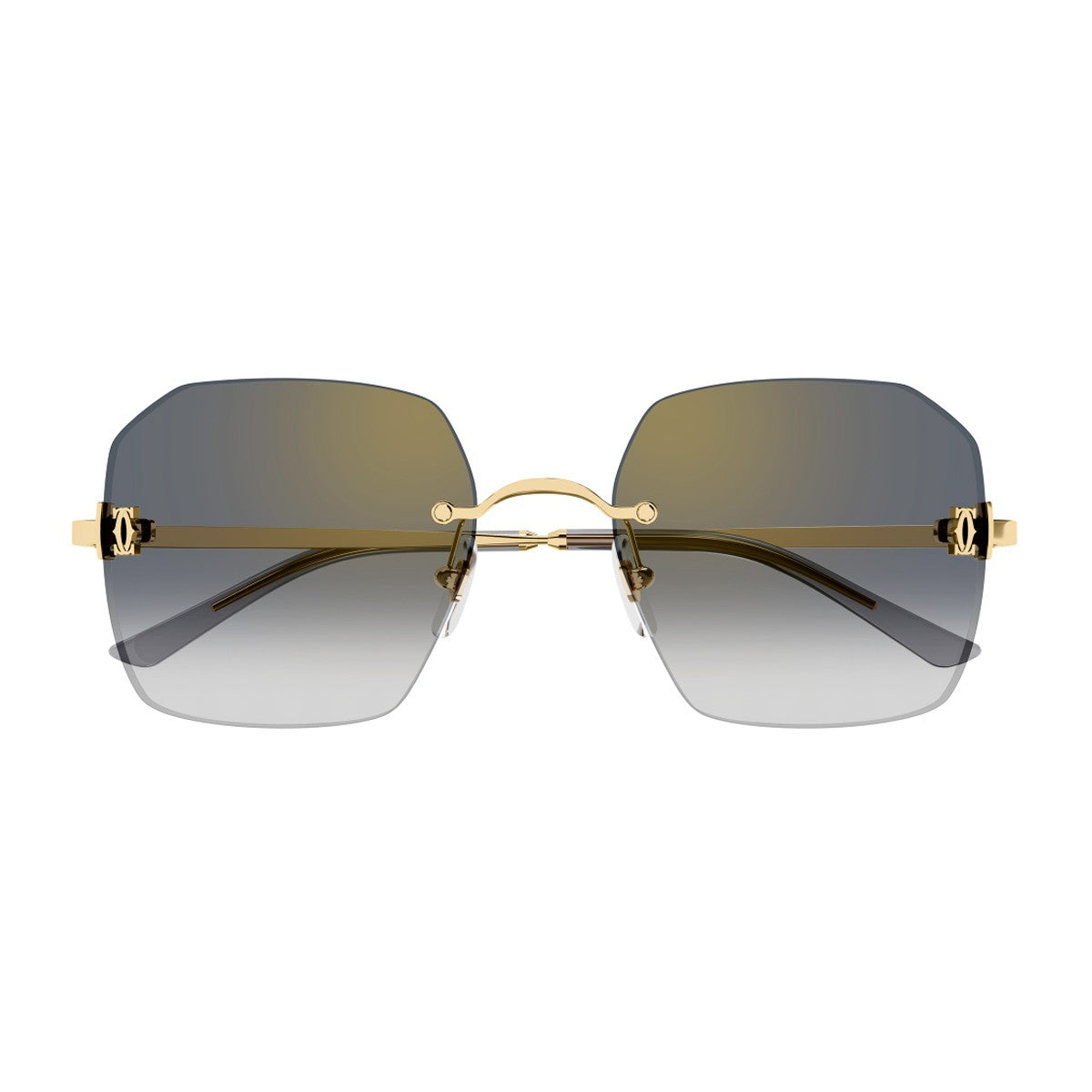 Cartier Ct0591s C De Gold / Grey Metallo Sunglasses