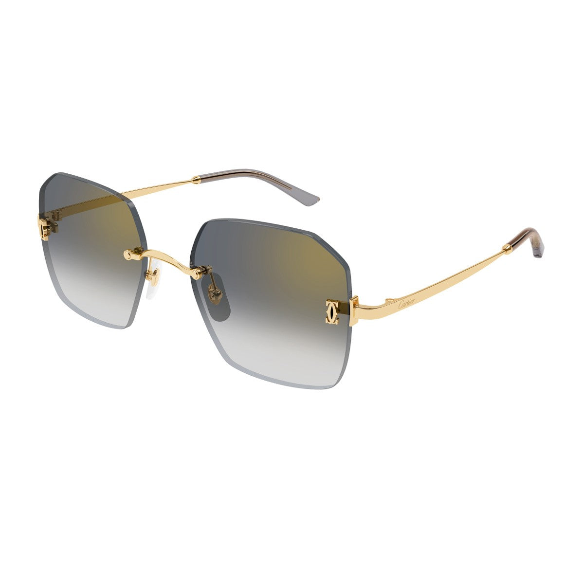 Cartier Ct0591s C De Gold / Grey Metallo Sunglasses