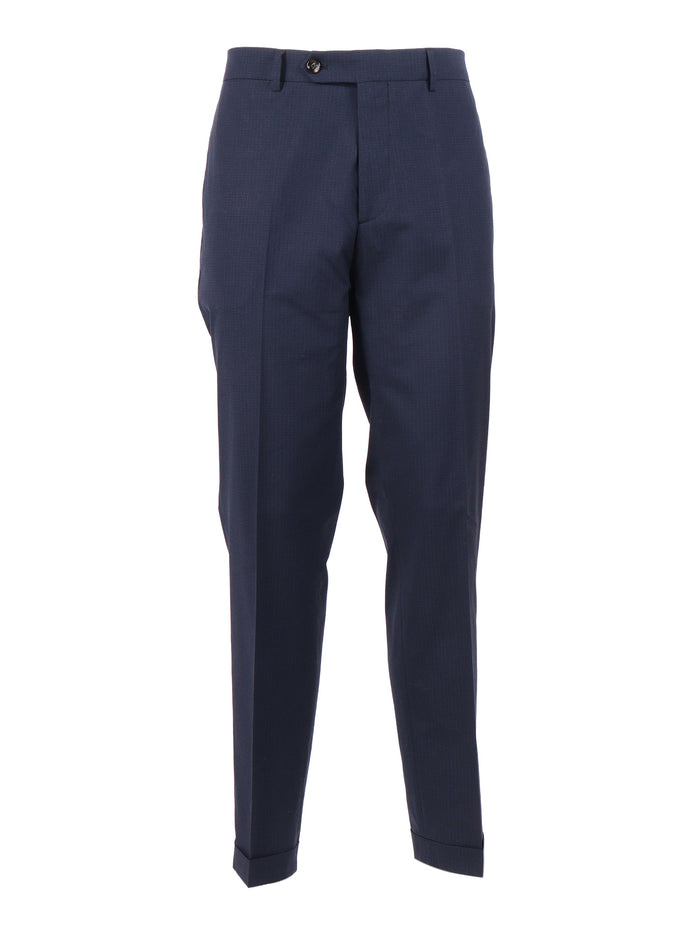 Yretro Long Pants Blue Cotton Elastane