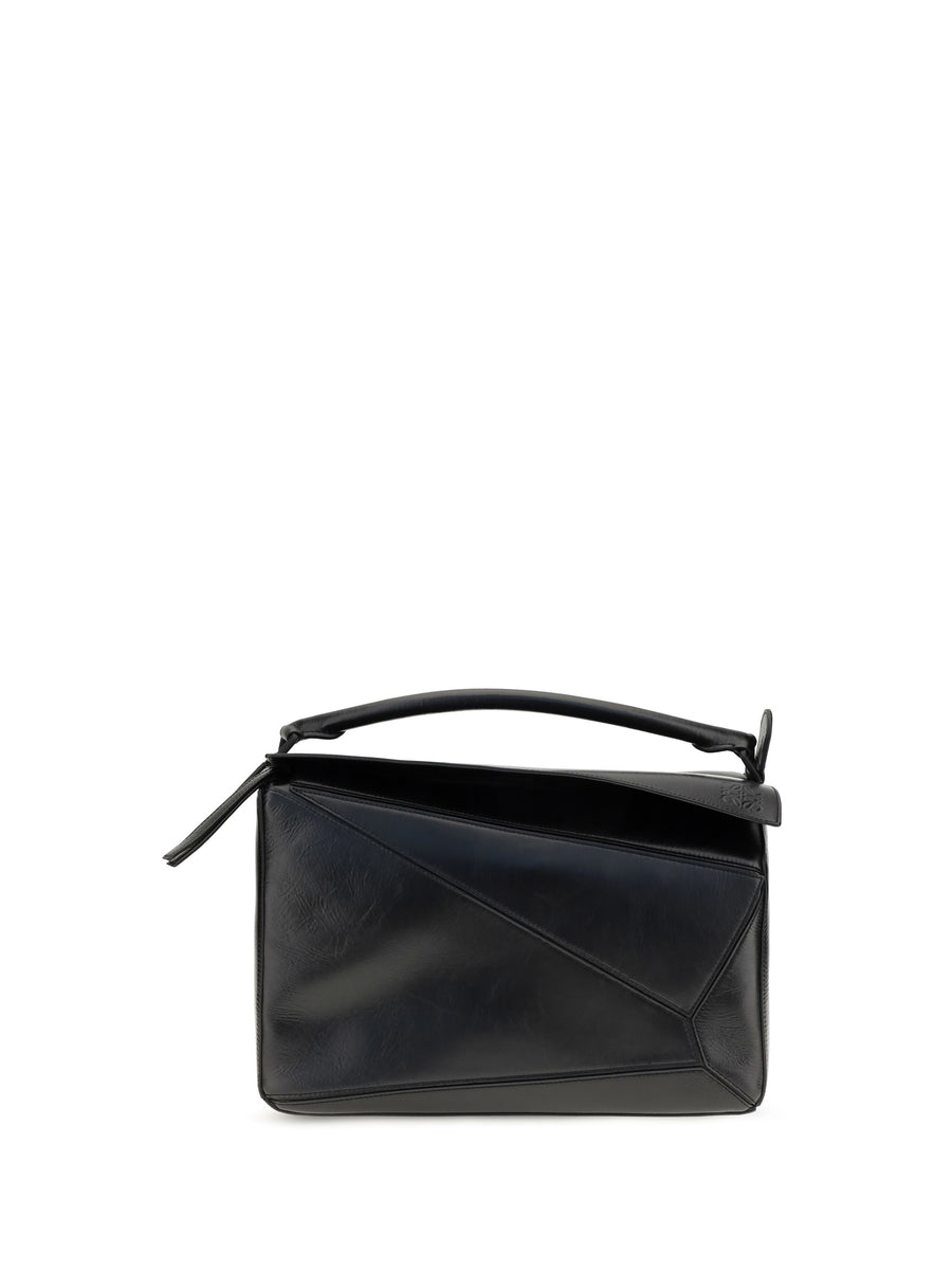 Handbag Puzzle Calfskin Black Calf Leather Shoulder Bags