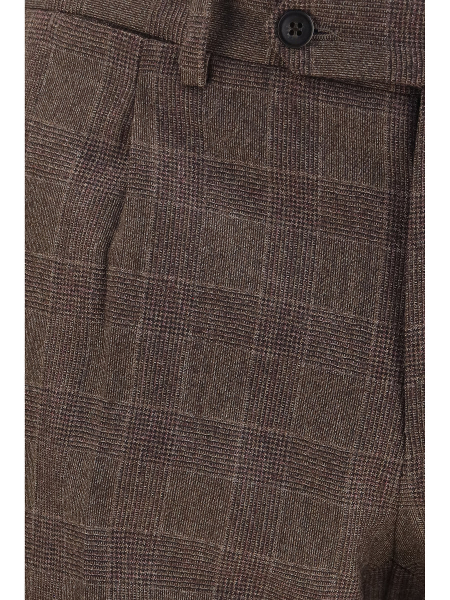 Tailored Wool Pants Brown Fleece (ovis Aries) Trousers
