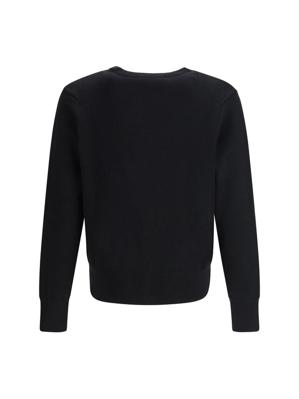 Cardigan De Coeur Black-Red Black/red Wool