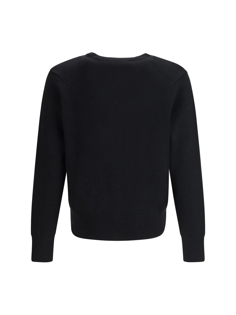 Cardigan De Coeur Black-Red Black/red Wool