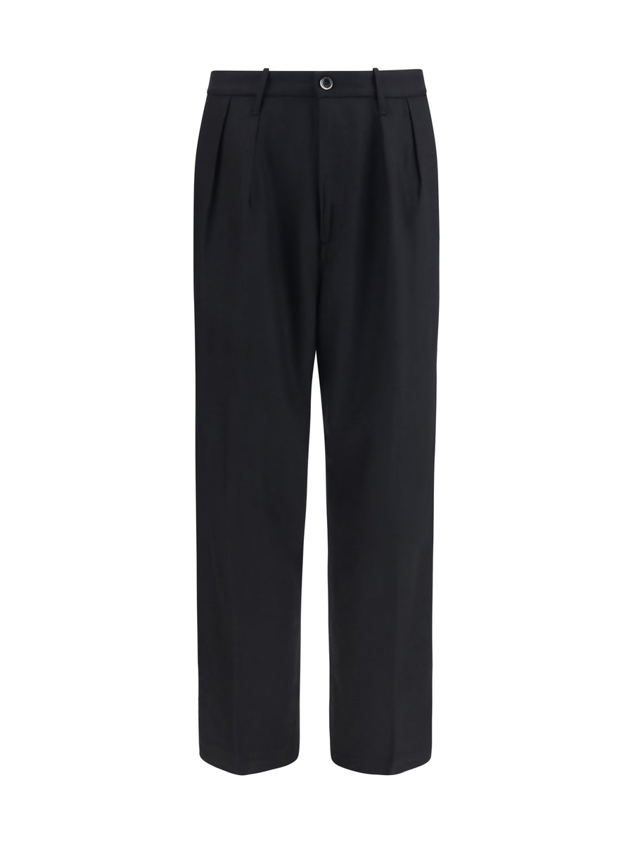 Kai Baggy Wool-Blend Pants Nero