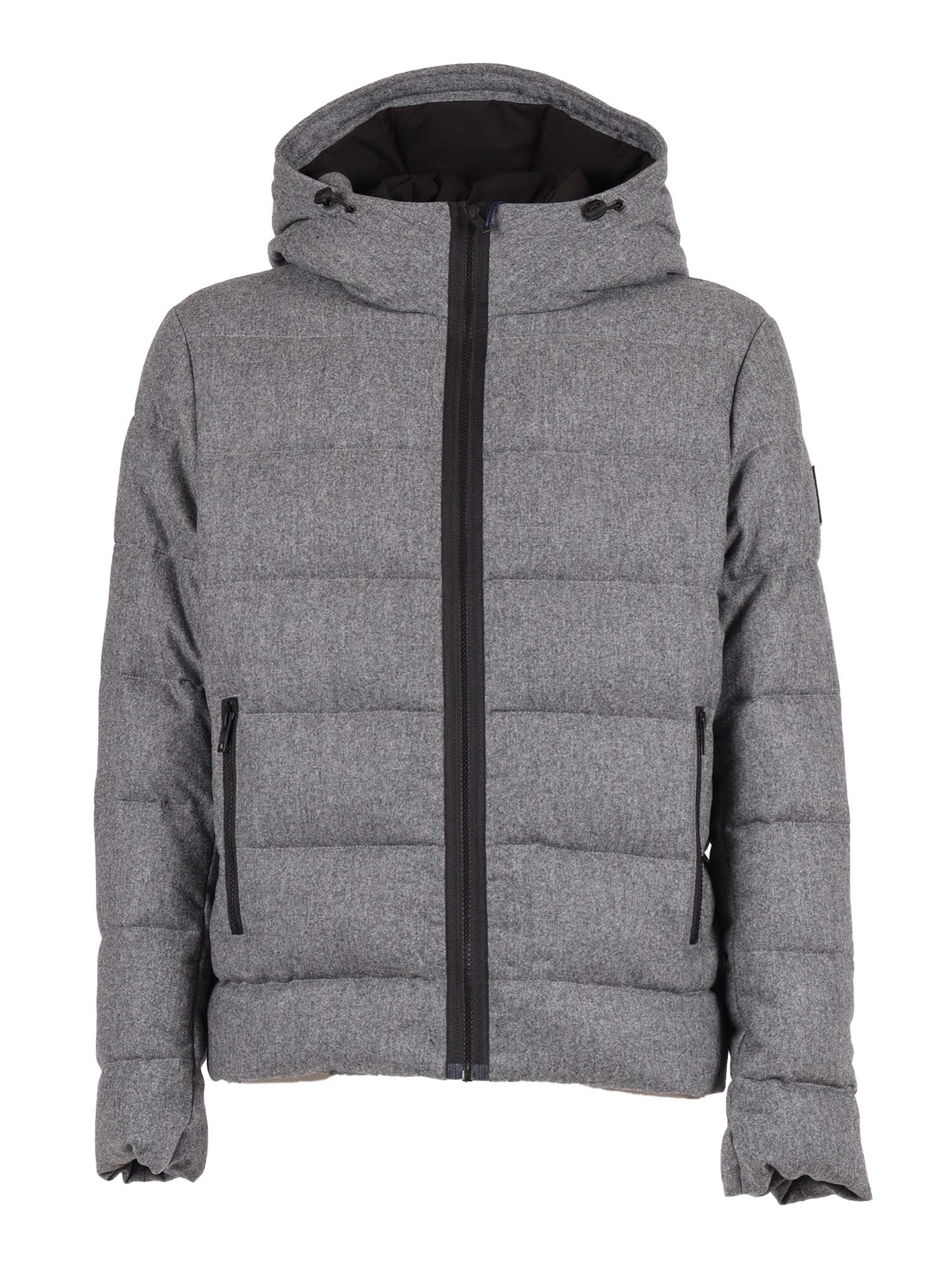 Db Front Hooded Down Jacket Grey Short Puffer