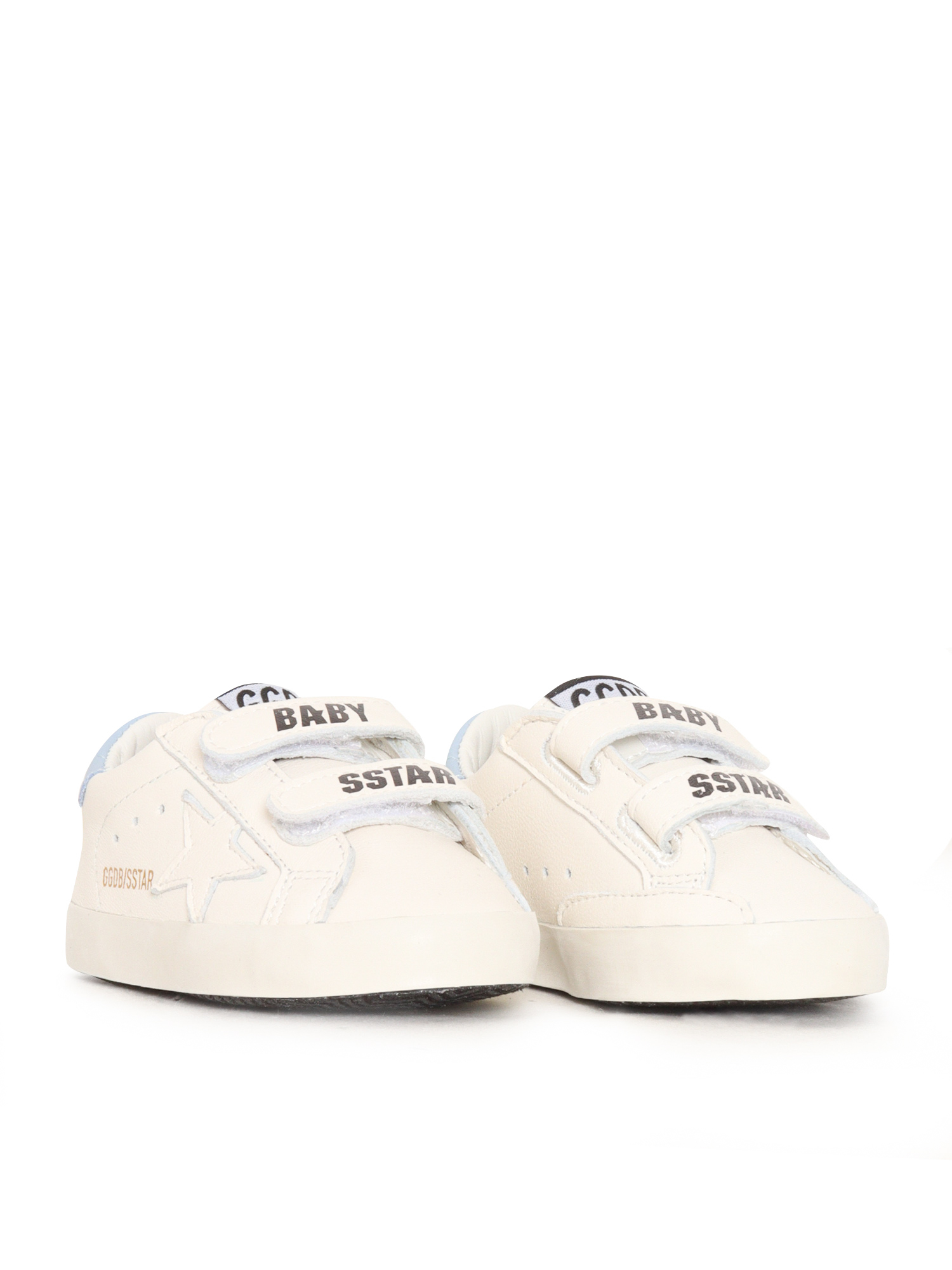BABY SCHOOL SET NAPPA UPPER STRIPES AND STAR LEATHER HEEL White Kid Sneaker
