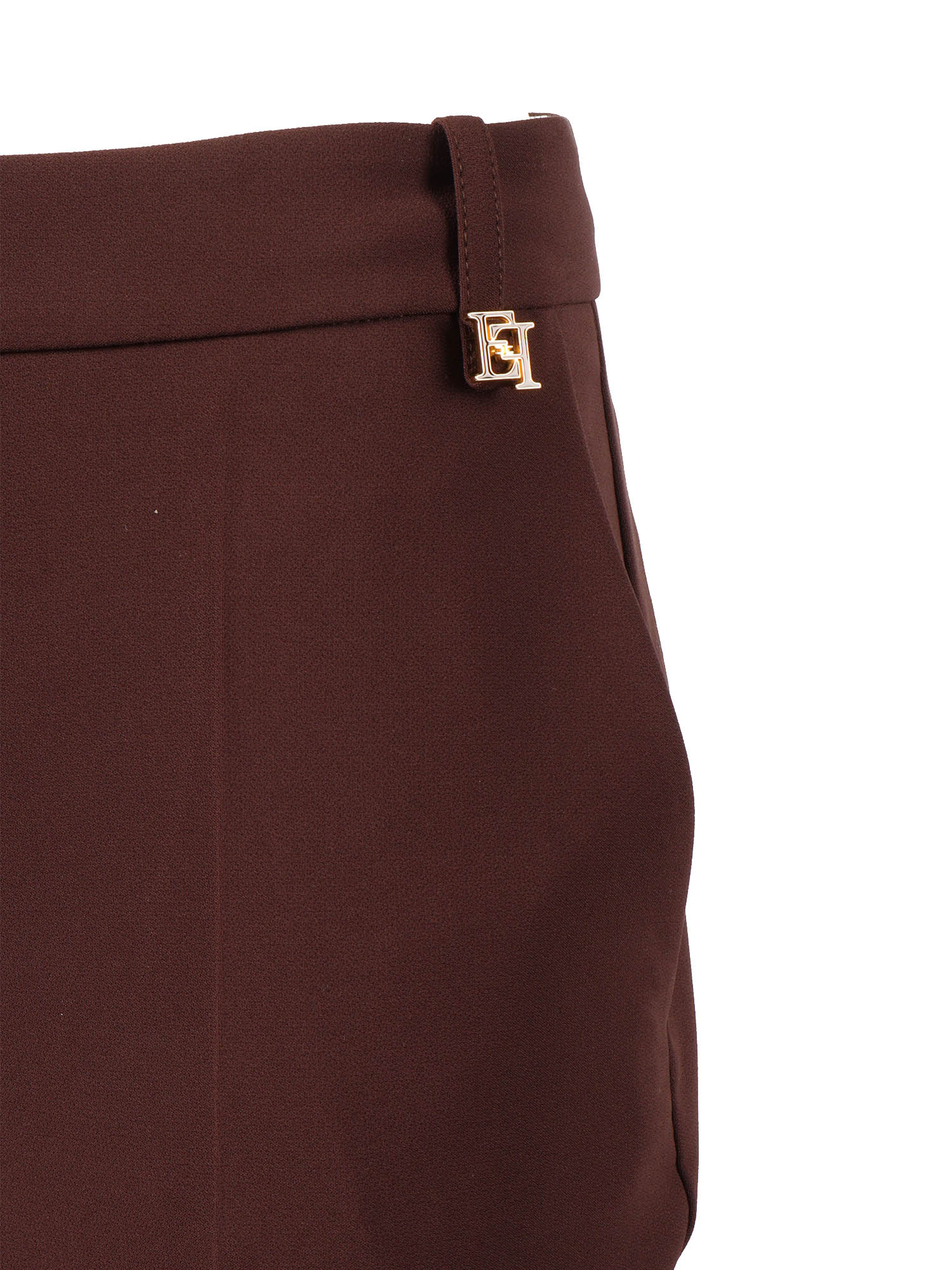 TROUSERS Brown Polyester Elastane Pant