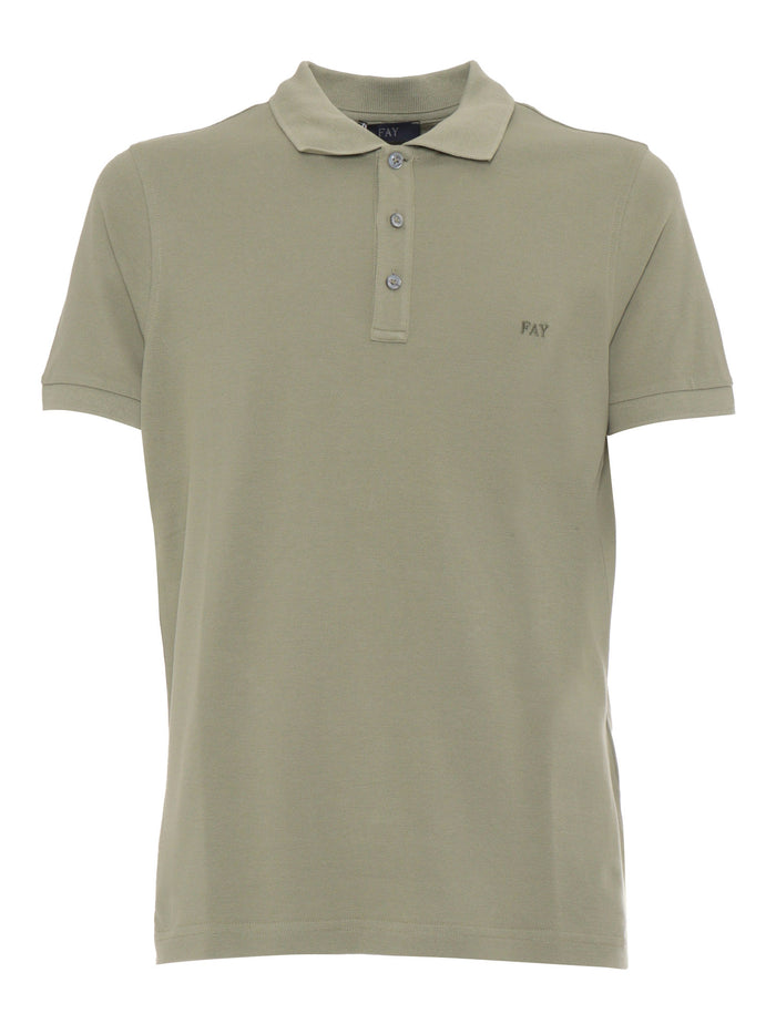 PIQUET STRETCH POLO Green Cotton Elastane Shirt