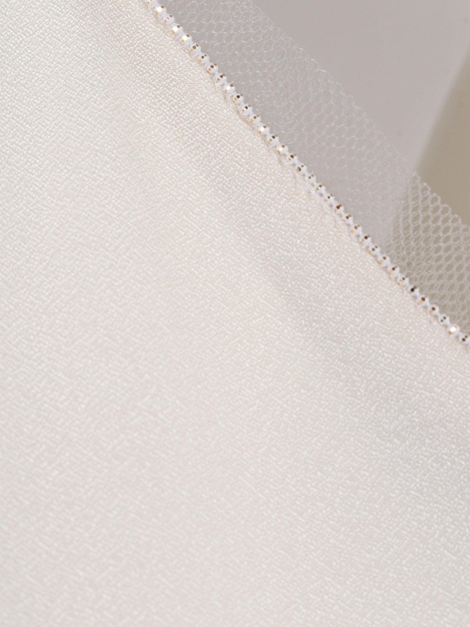 Enver Satin Front Back Top With Filo Diamante Detail White Acetate Viscose