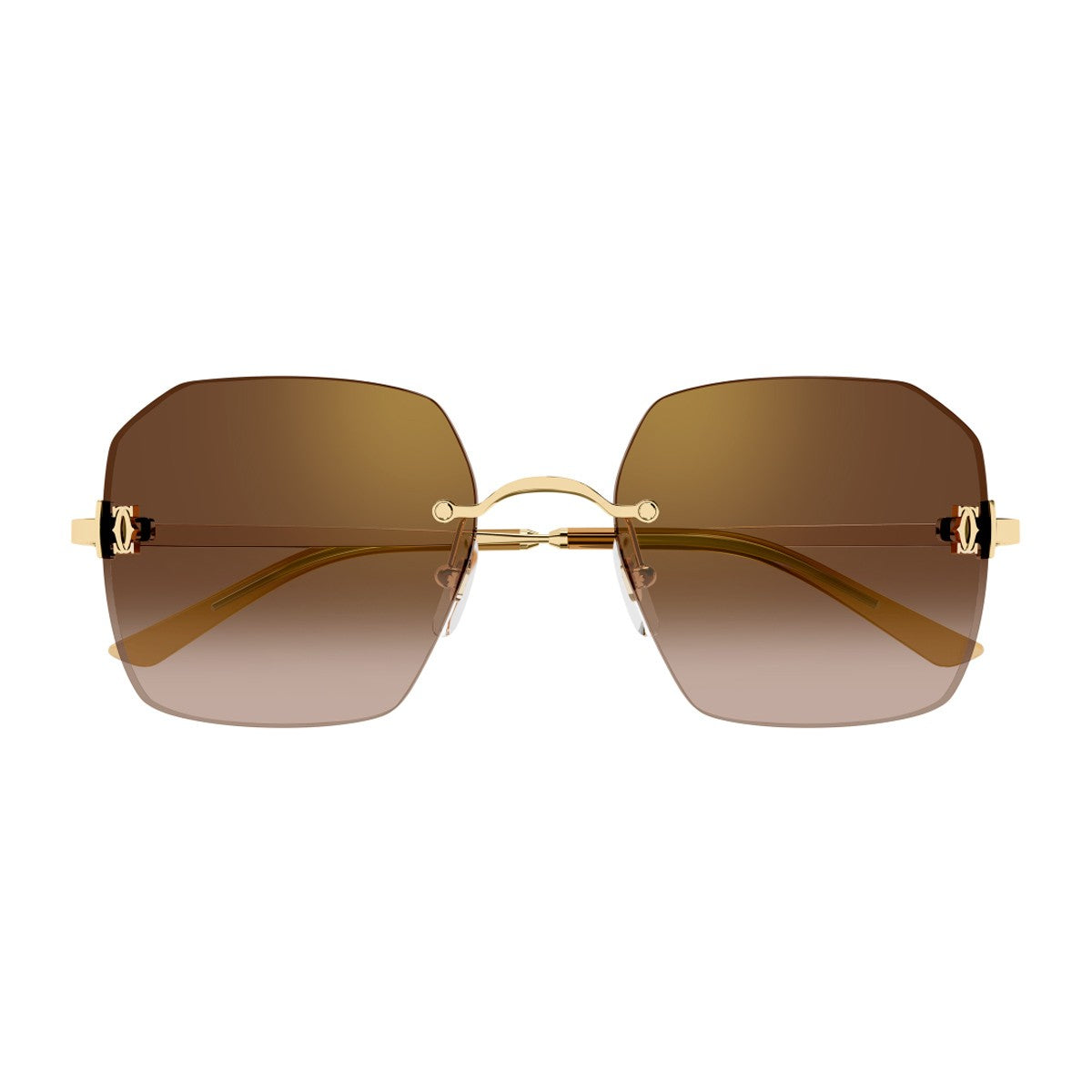 Cartier Ct0591s C De Gold / Brown Metallo Sunglasses