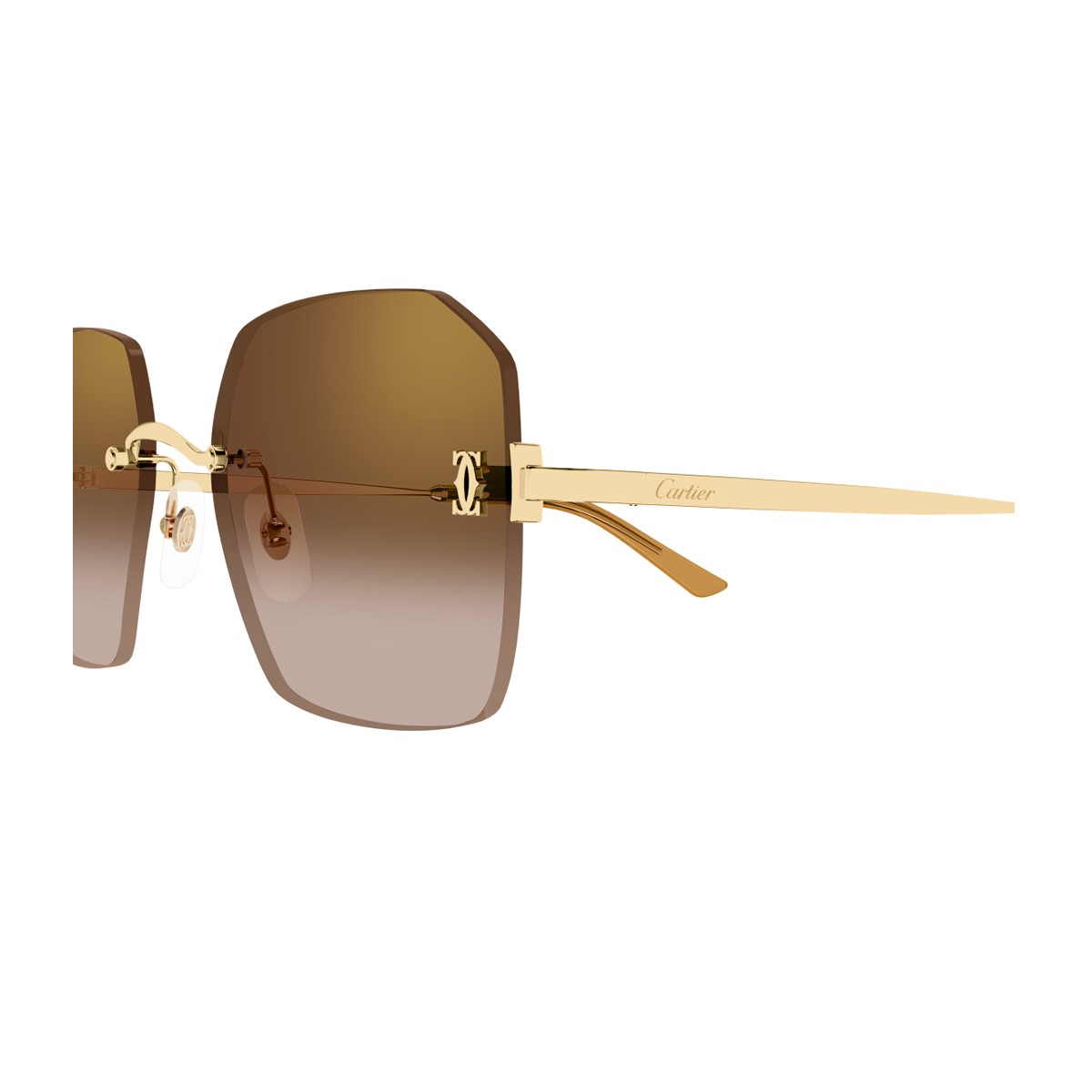 Cartier Ct0591s C De Gold / Brown Metallo Sunglasses