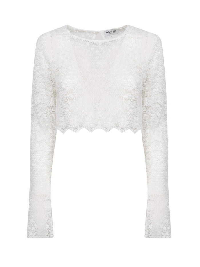 Dondup Top White Lace