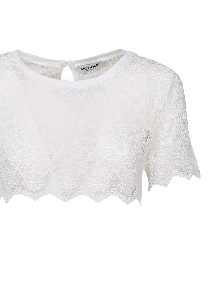 Dondup Top White Viscose