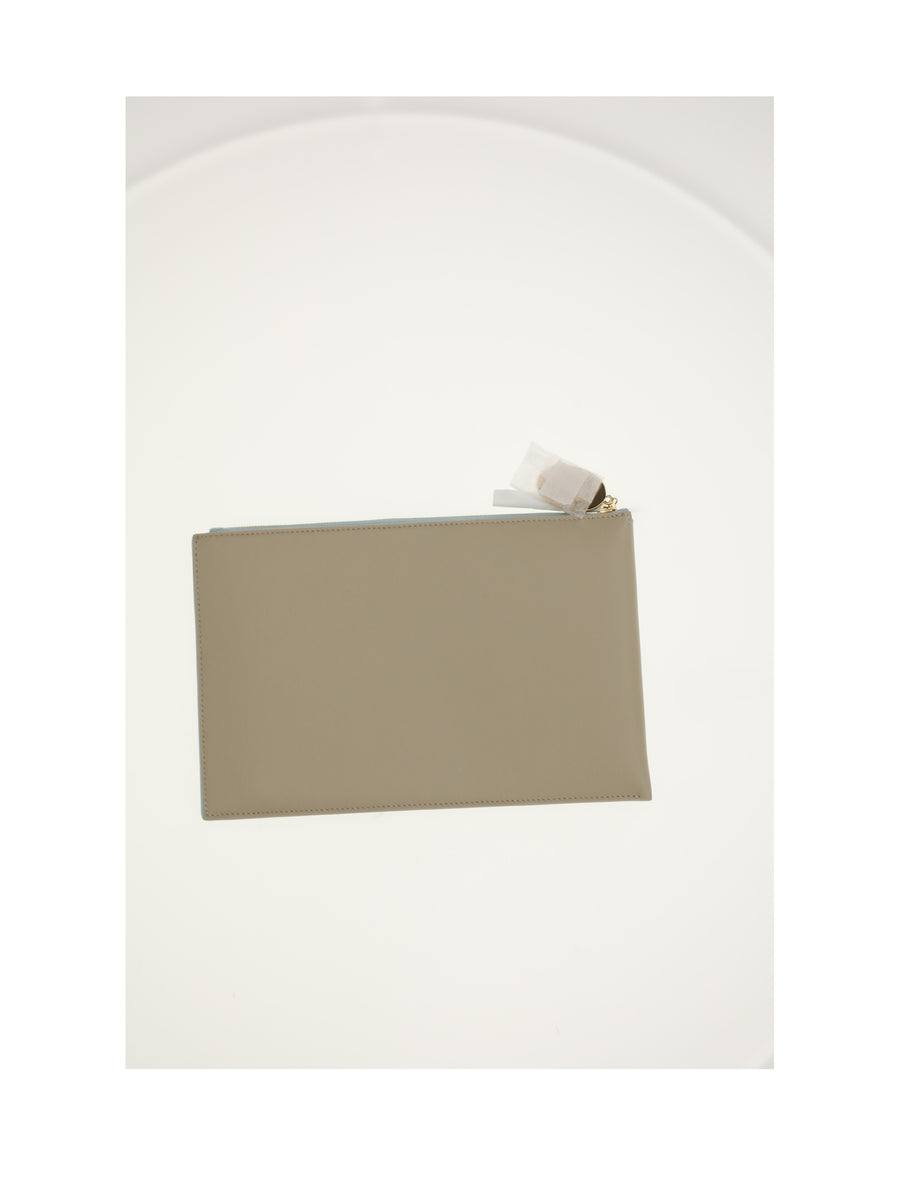 Duo Pouch Powder Blue-Deep Ivory Blue/deep Lamb (ovis Aries) Wallets & Purses
