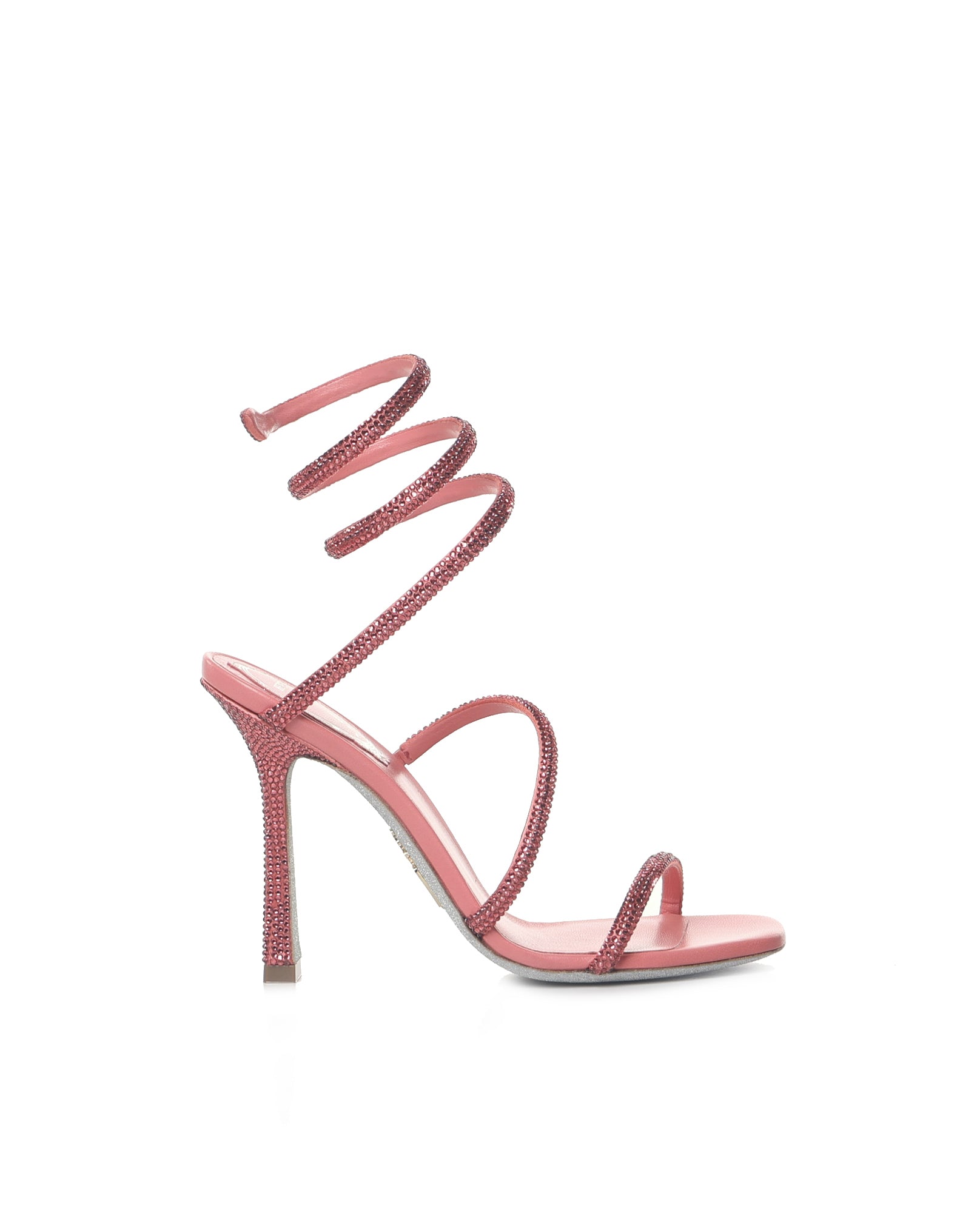 René Caovilla Sandals Peach Satin Calfskin