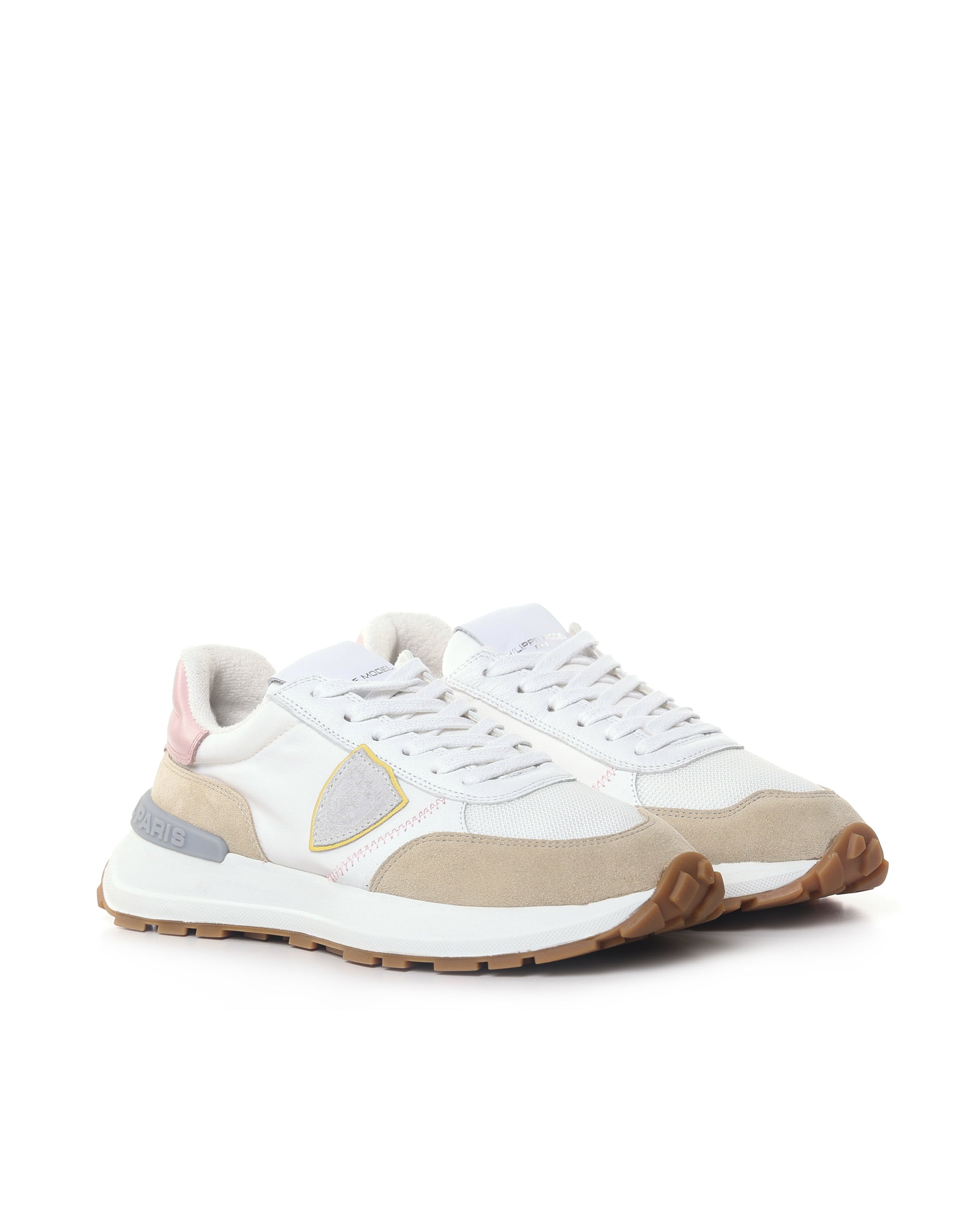 Philippe Model Sneakers Mondial Pop_blanc Rose Fabric