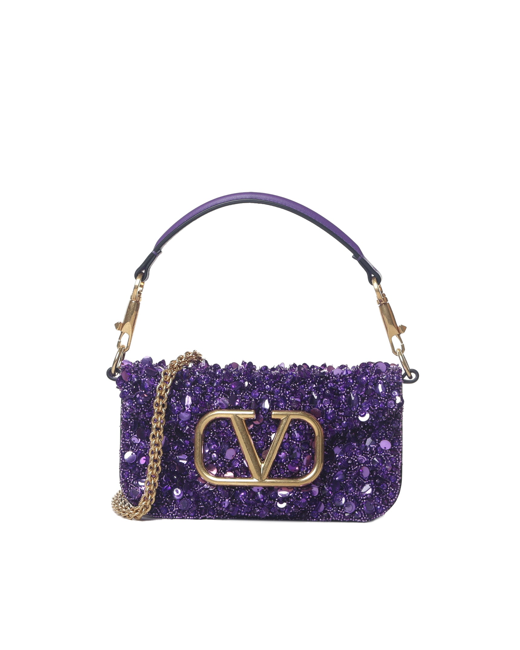 Valentino Garavani Bags Astral Purple Silk