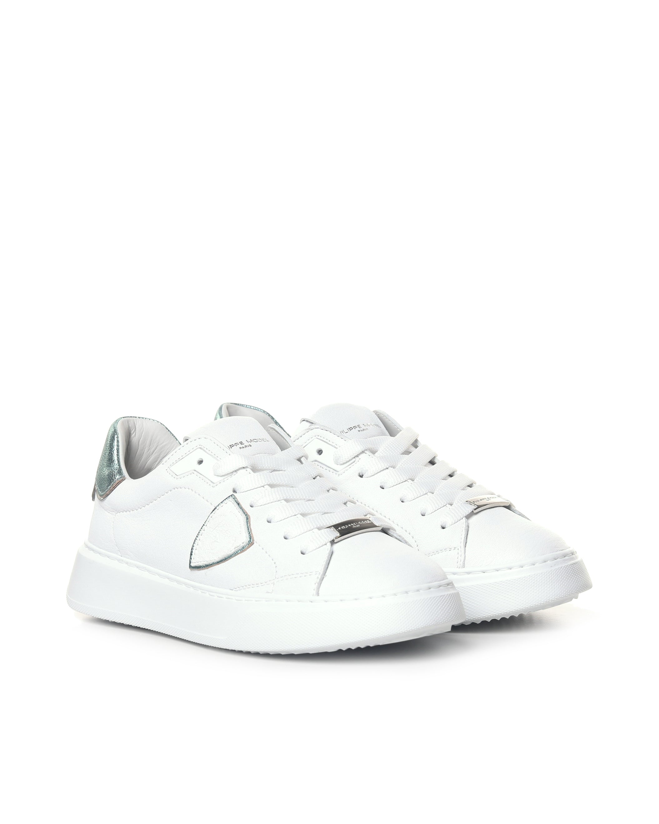 Philippe Model Sneakers Doux Metal_blanc Aqua Calfskin