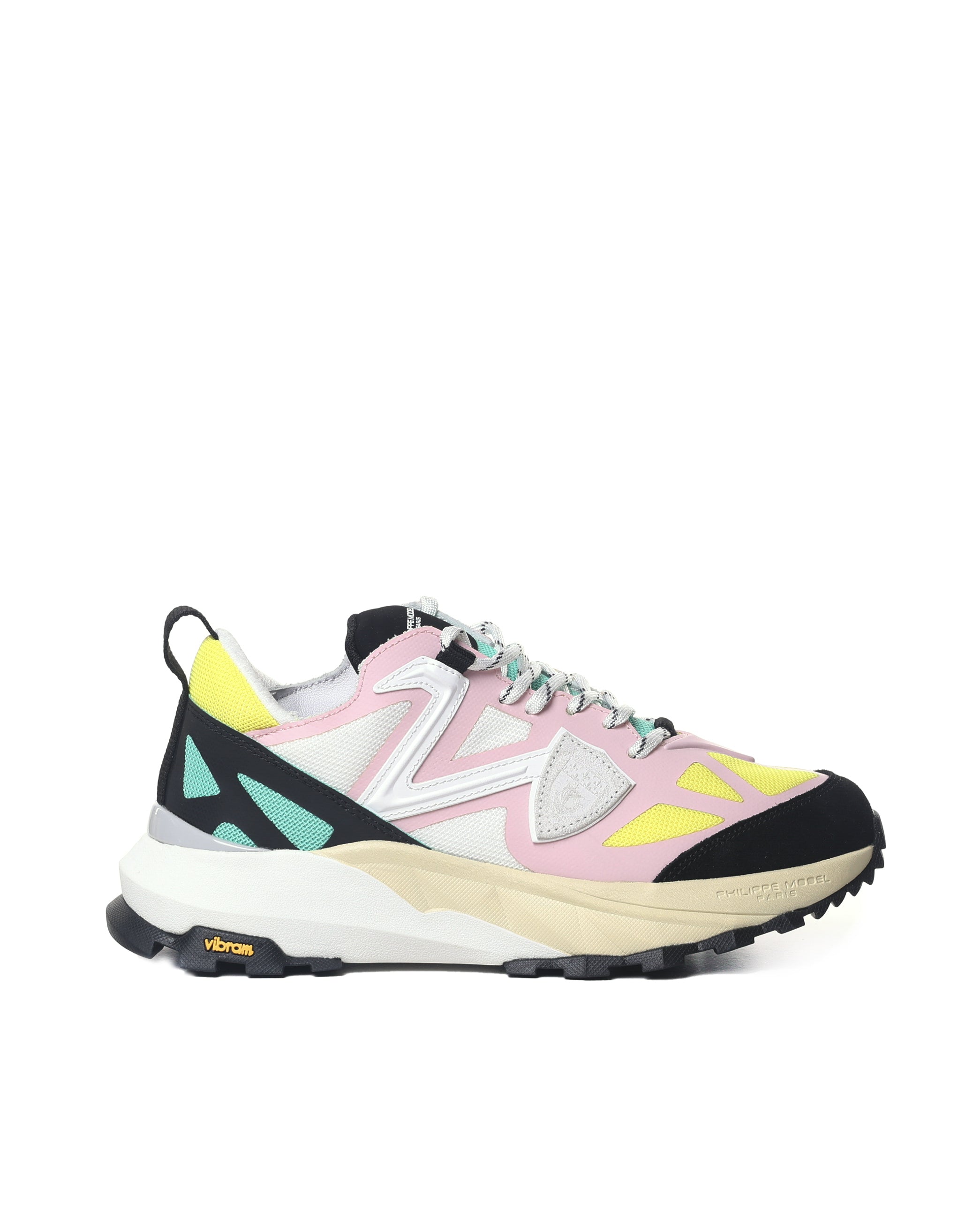 Philippe Model Sneakers Mondial Tech_rose Jaune Nylon