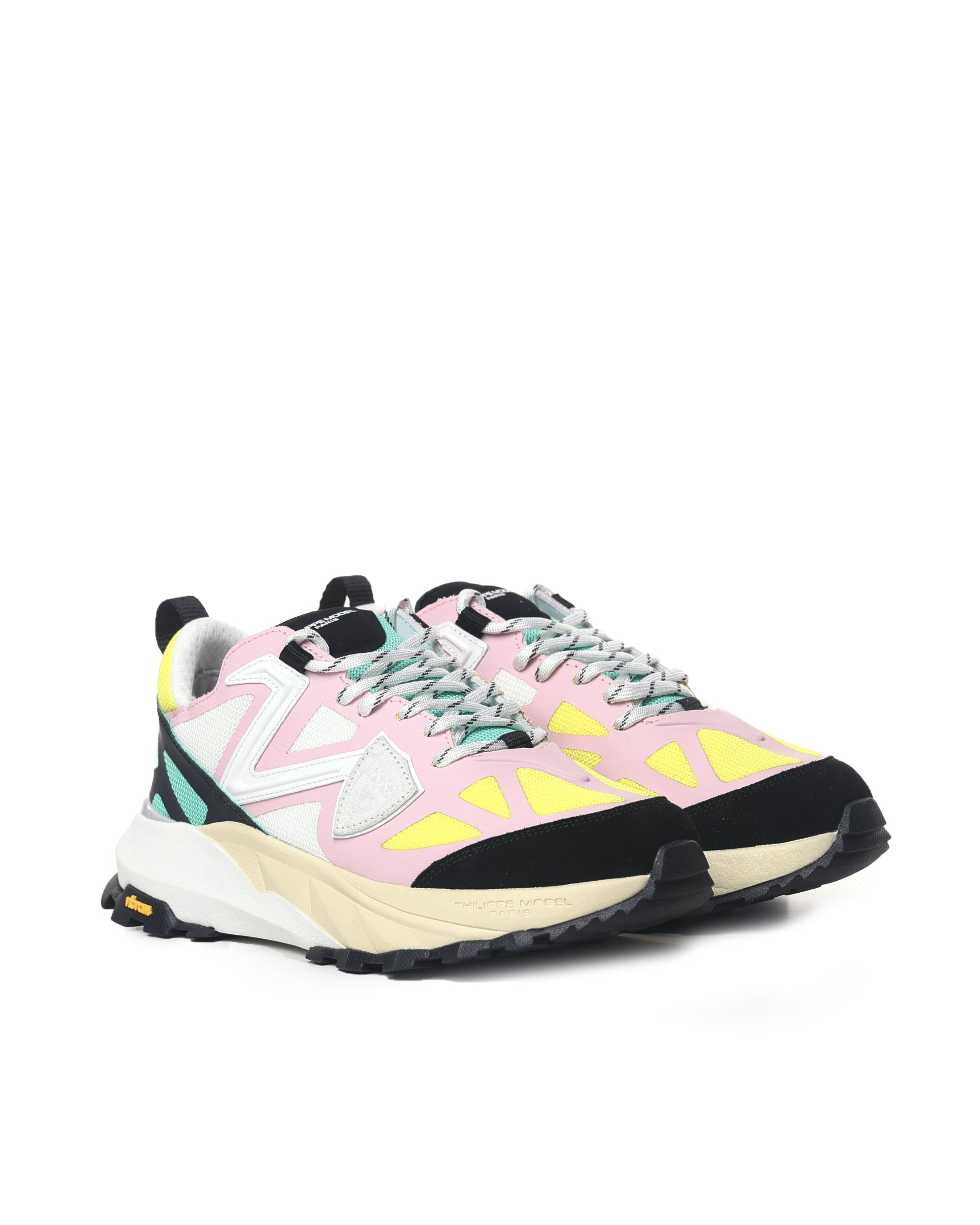 Philippe Model Sneakers Mondial Tech_rose Jaune Nylon
