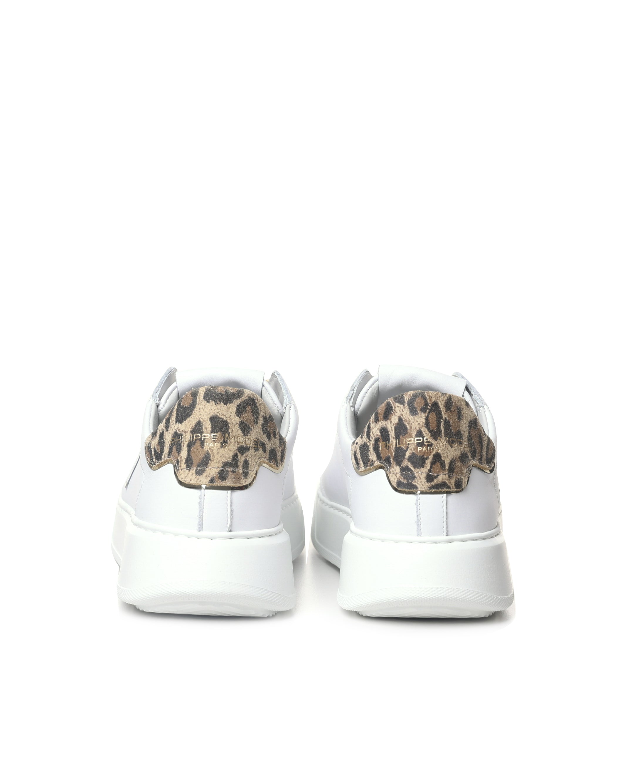 Philippe Model Sneakers Veau Metal Leo_blanc Or Calfskin