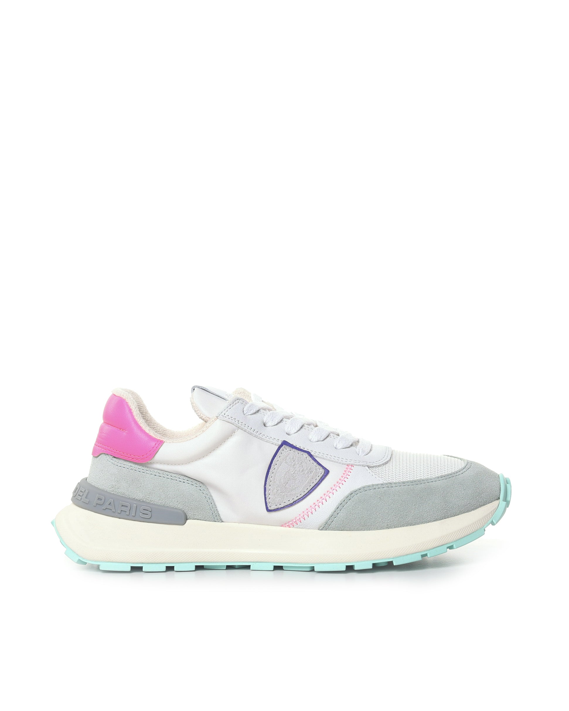 Philippe Model Sneakers Mondial Pop_blanc Fucsia Fabric