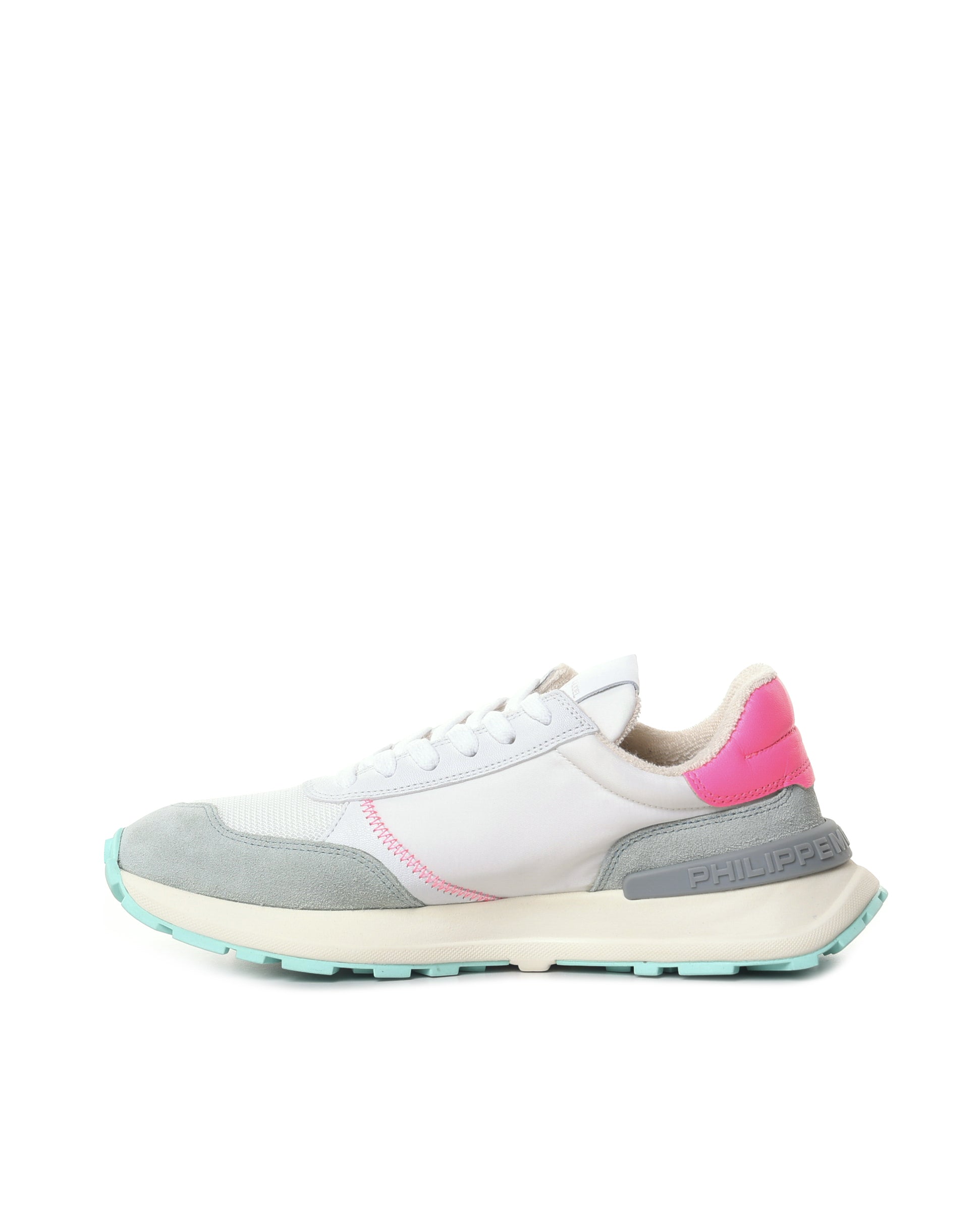 Philippe Model Sneakers Mondial Pop_blanc Fucsia Fabric