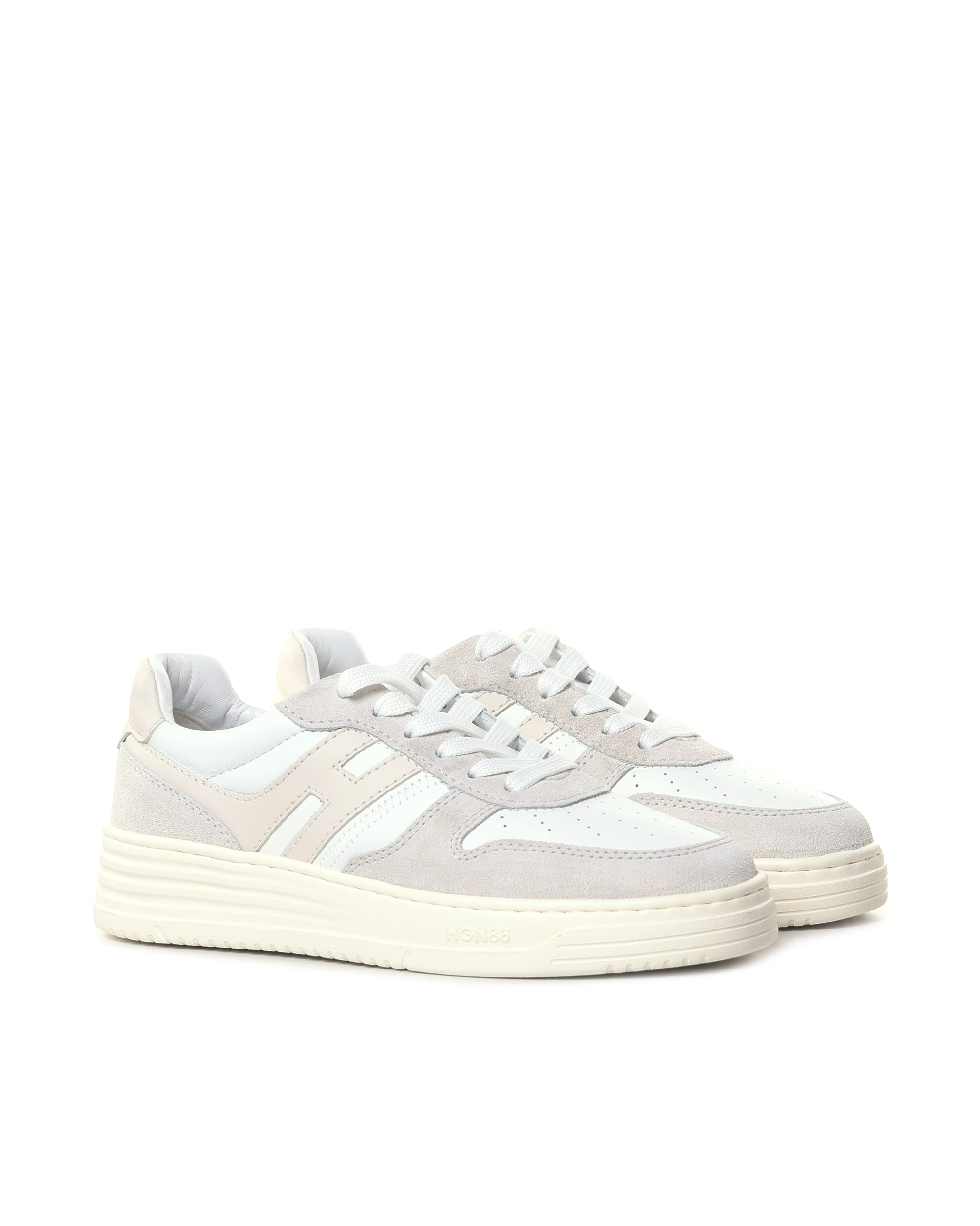 Hogan Sneakers White, Greige Calfskin