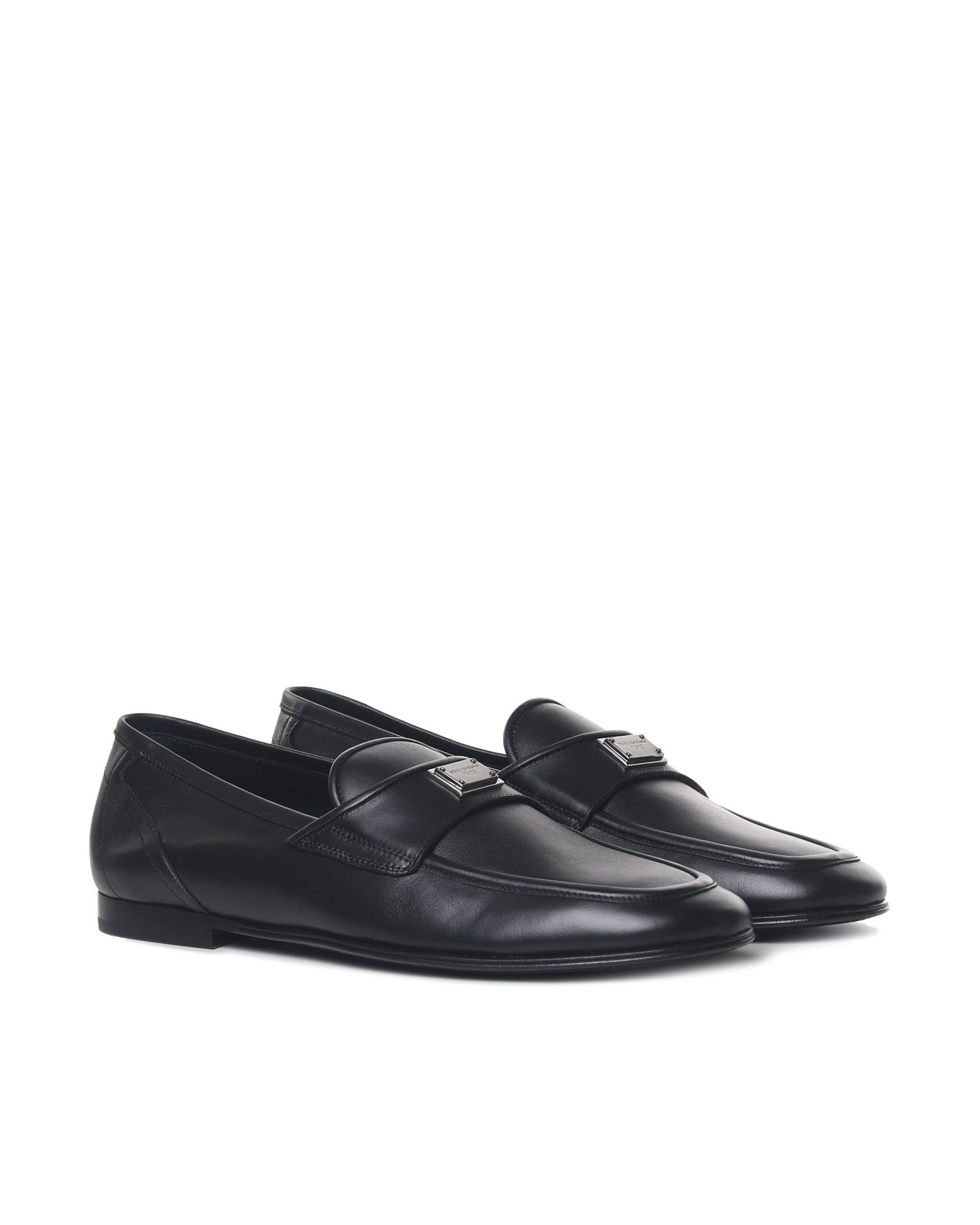 Dolce & Gabbana Flat Shoes Black Calfskin