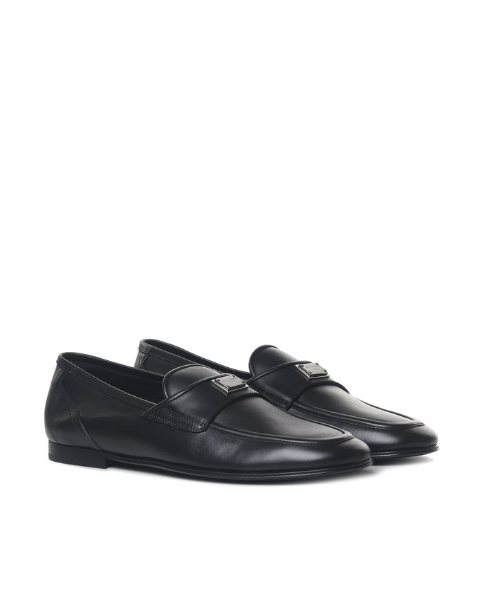 Dolce & Gabbana Flat Shoes Black Calfskin