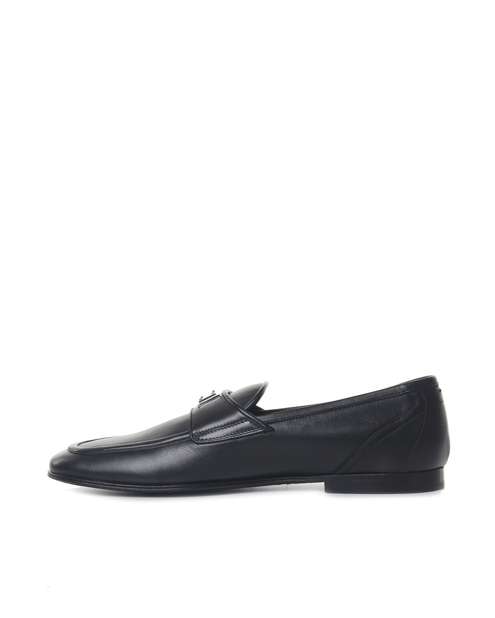 Dolce & Gabbana Flat Shoes Black Calfskin