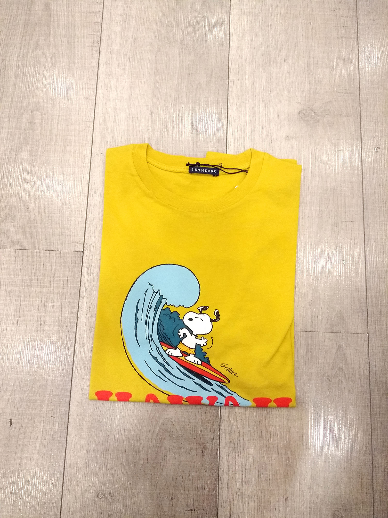 Snoopy Hawaii Yellow & Orange Cotton Tshirt