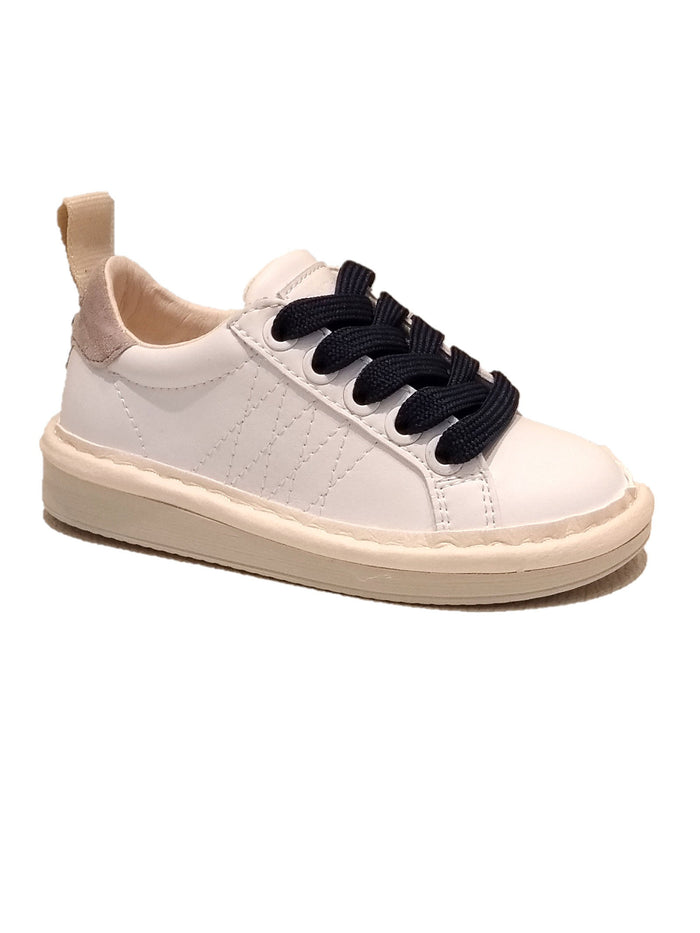 P01 Lace-up Shoe Microfibre White Calf Leather
