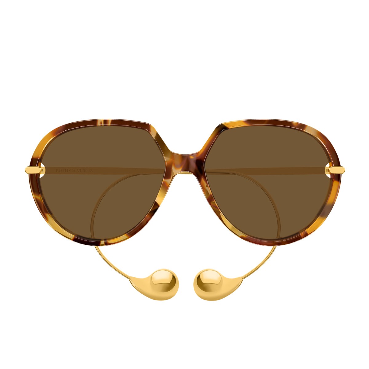 Bottega Veneta Bv1436s Linea Unapologetic Havana Acetato Riciclato/ Metallo Sunglasses