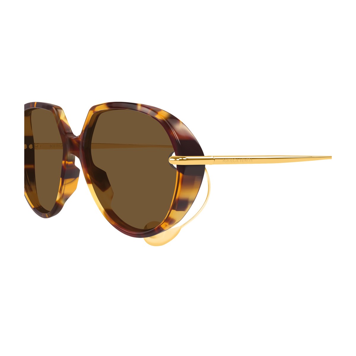 Bottega Veneta Bv1436s Linea Unapologetic Havana Acetato Riciclato/ Metallo Sunglasses