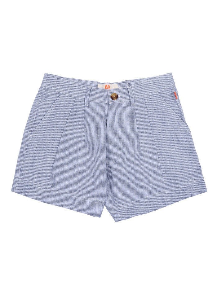Girls Skirts Sara Elijah Ol Blue Linen Cotton Bermuda Short