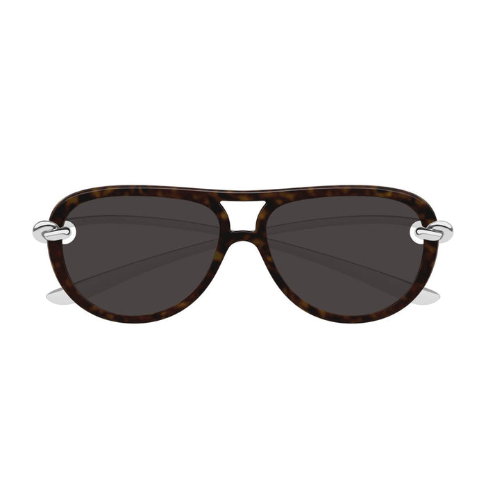 Bottega Veneta Bv1418s Signature Icons Dark Havana Bio-iniettato/metallo Sunglasses