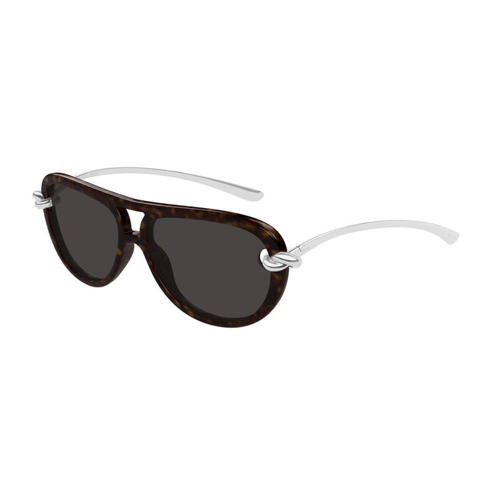 Bottega Veneta Bv1418s Signature Icons Dark Havana Bio-iniettato/metallo Sunglasses