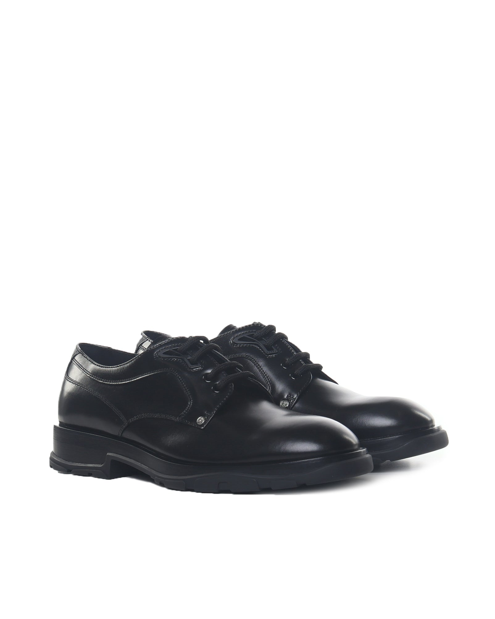 Alexander Mcqueen Flat Shoes Black Calfskin