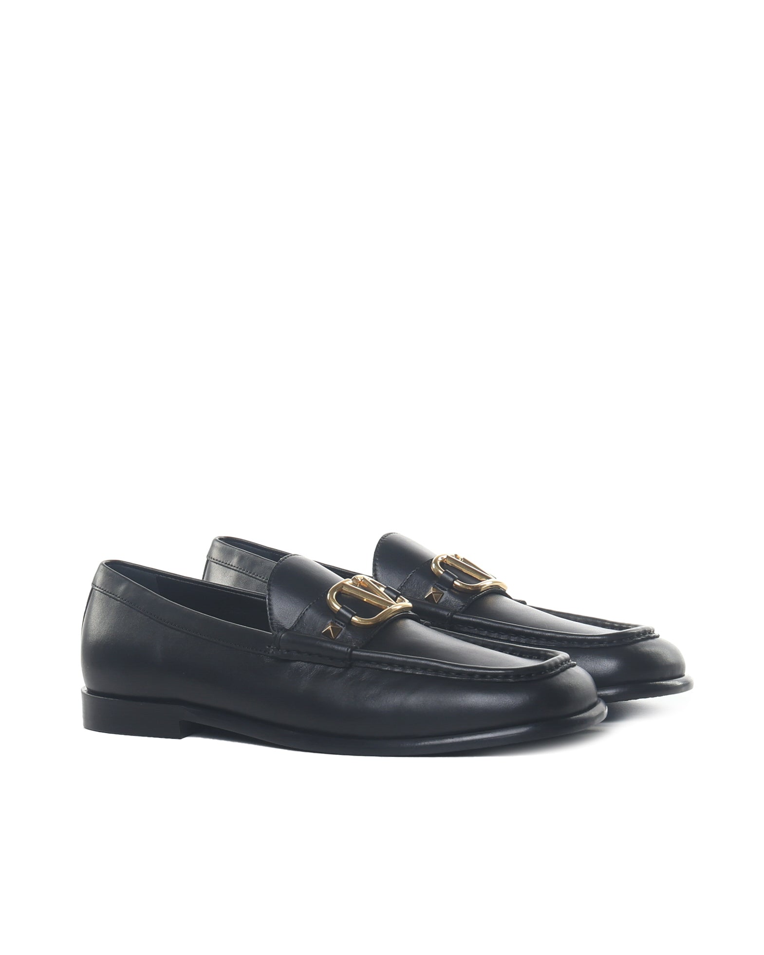 Valentino Garavani Flat Shoes Black Calfskin