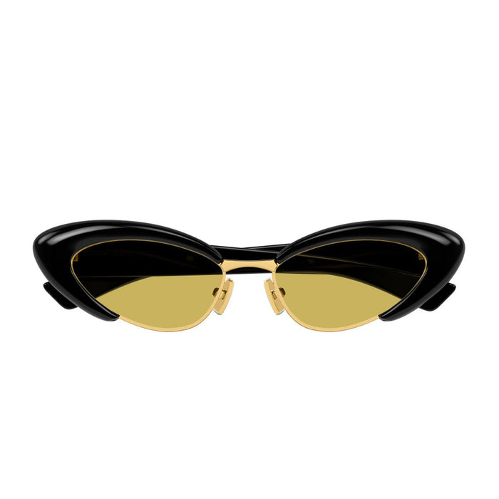 Bottega Veneta Bv1387s Linea Ribbon Black / Yellow Acetato Riciclato/ Metallo Sunglasses